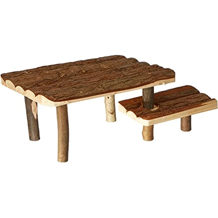 Trixie 62262 Natural Living Unterstand und Liegeplatz m. Treppe, 37 × 17 × 28 cm – Bild 1