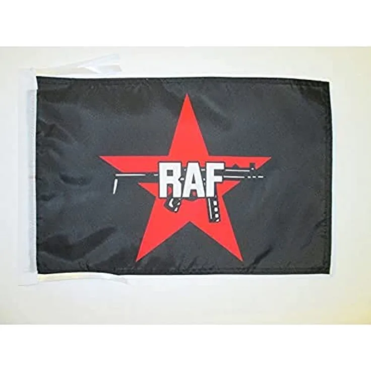 AZ FLAG Flagge ROTE Armee FRAKTION 45x30cm mit Kordel - RAF Fahne 30 x 45 cm - flaggen Top Qualität