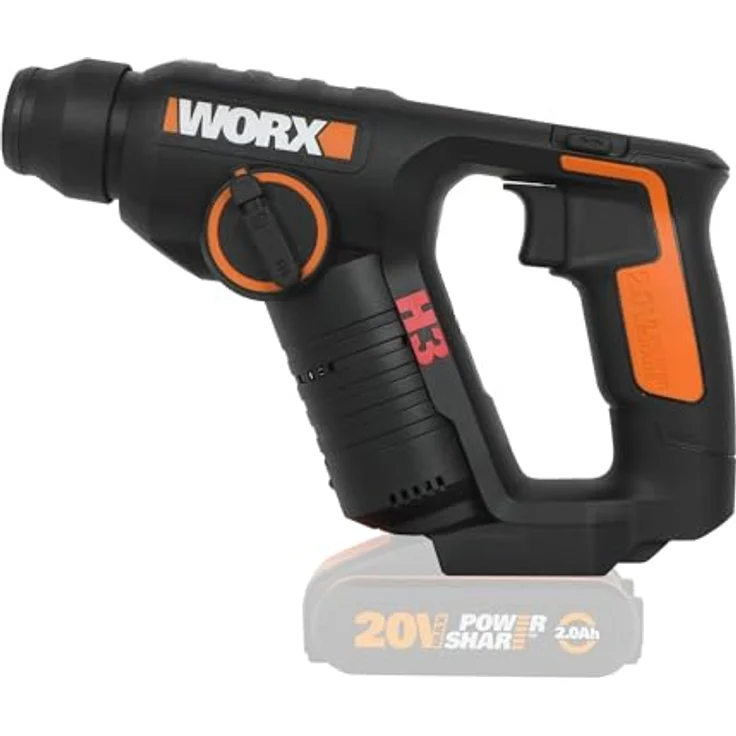 WORX WX394.91 Akku Bohrhammer 20V Max pneumatisch SDS-plus ohne Akku & Ladegerät – Bild 6