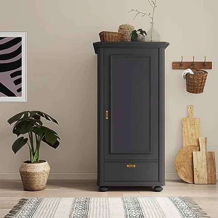 MissPompadour Holzfarbe Schwarz mit Samt, 1L Seidenmatte Möbelfarbe für Innen & Außen, witterungsbeständig und hochdeckend – Bild 6