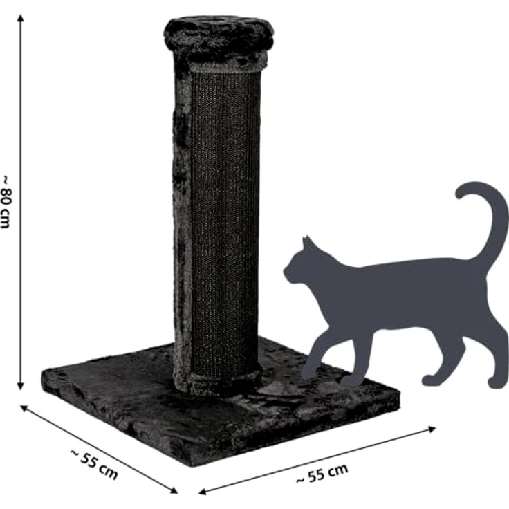 dobar® Premium Katzen-Kratzbaum Scratchy aus Holz mit extra großen Kratz-Stämmen - Geeignet für große Katzen - 35 x 60 x 100 cm, in außergewöhnlichem Design – Bild 2