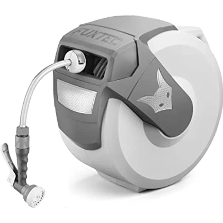 FUXTEC Wasserschlauchaufroller 30m rund FX-WSA30G Grau – Bild 2