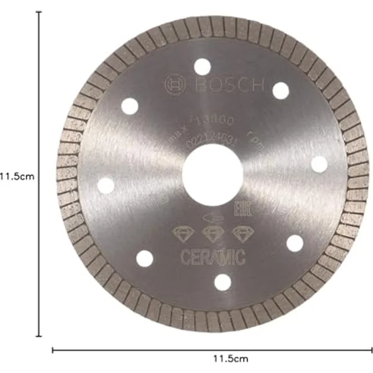 Bosch Professional Diamanttrennscheibe (für Keramik, Ø: 115 mm, BohrungØ: 22,23 mm, Zubehör für Winkelschleifer) – Bild 6