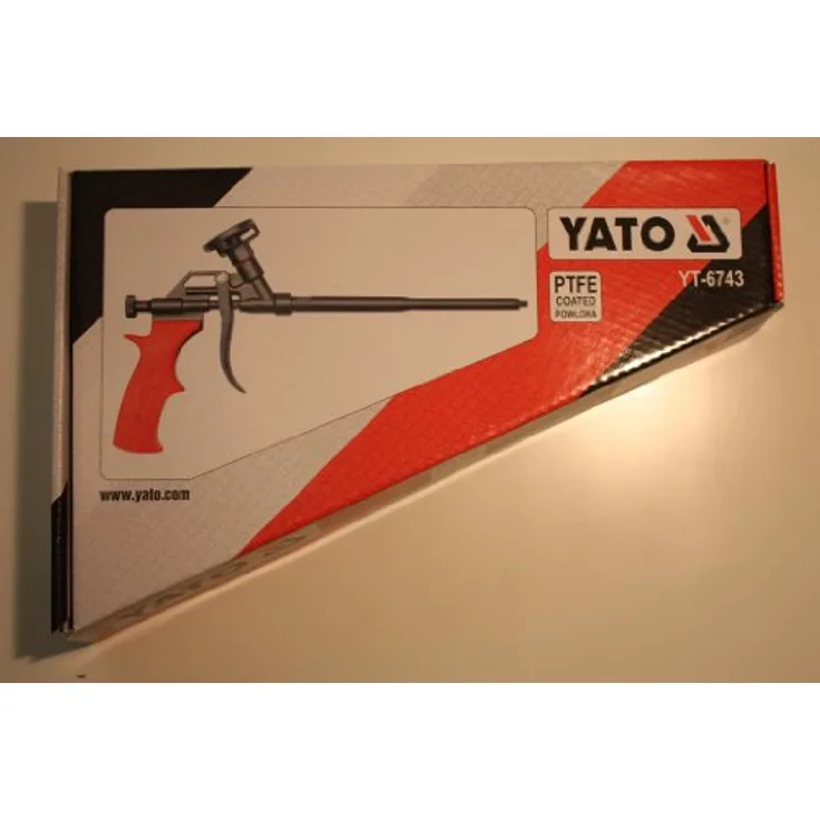 YATO YT-6743 Applikator aus Aluminium und Messing, schwarz-griff, Kartuschenpistole mit PTFE-Beschichtung