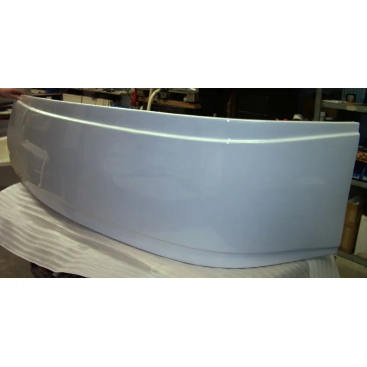 Ottofond Acrylschürze Loredana 240 x 56 cm, weiß, Modell B, hochwertiges Sanitäracryl, einfache Reinigung