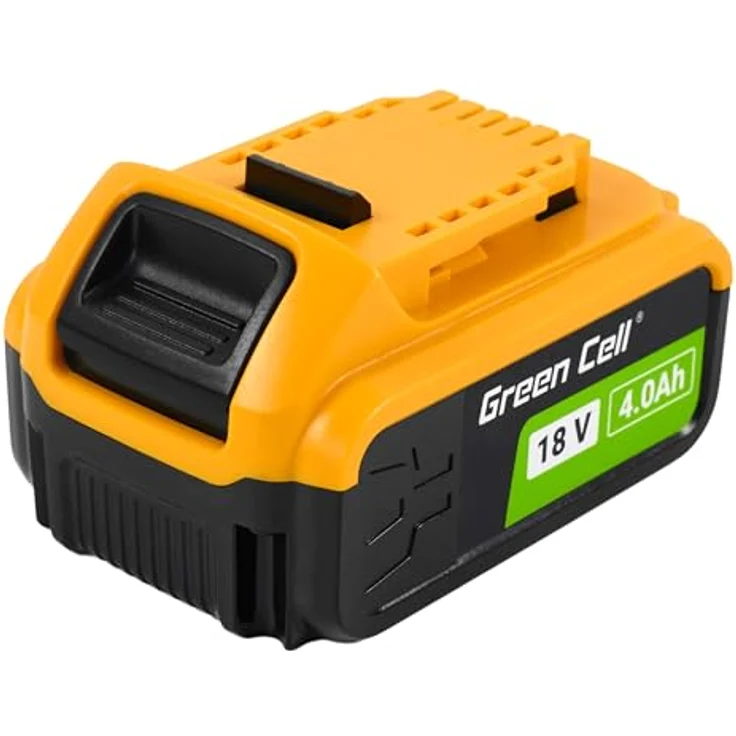 Green Cell Ersatzakku 4000mAh für DeWalt XR 18V - Li-Ion Akku mit Batterieladeanzeige, 4Ah Kapazität, Kein Memory-Effekt – Bild 3