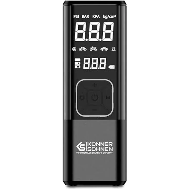 Könner & Söhnen KS P20, tragbarer Kompressor mit 150 Psi Betriebsdruck und integriertem Display, 22 l Tankvolumen, akkubetrieben