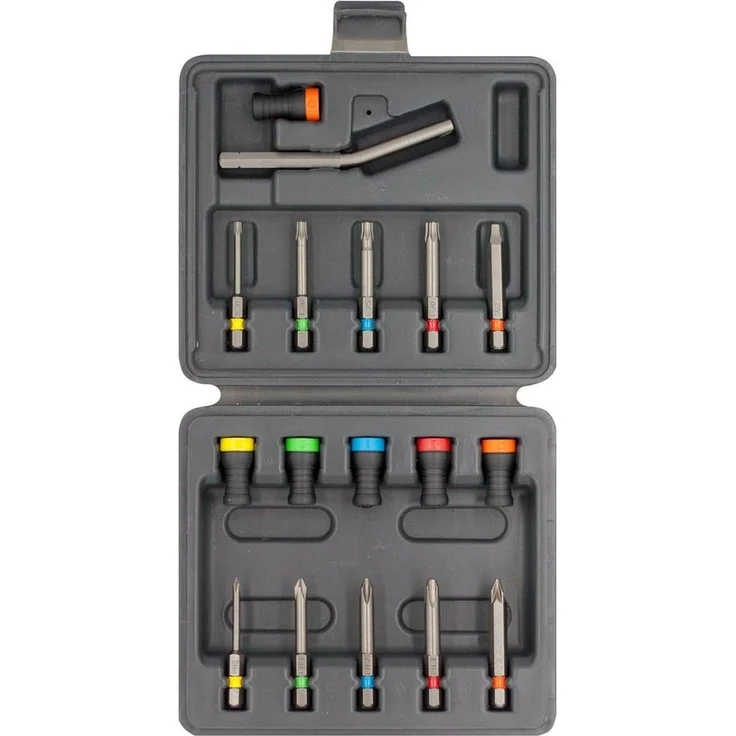 COFI 1453 Bit-Schraubendreher 17 Tlg. Set, 6 Magnetdrivers, 10 Bits mit einer Box, robust, (17 St)