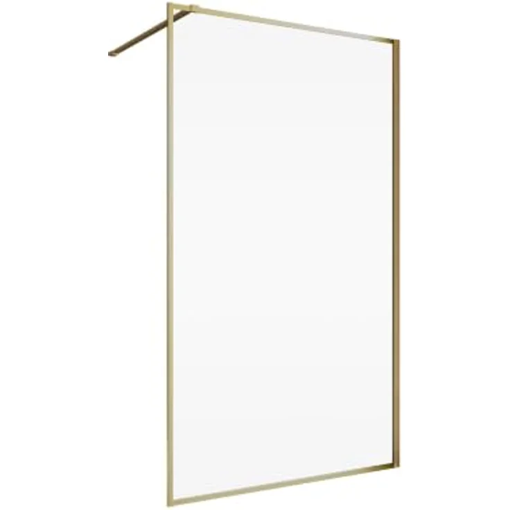 Schulte Walk-In Duschwand Trend 2.0, 90 x 200 cm, Goldoptik vollgerahmt, 6 mm ESG-Sicherheitsglas mit fixil-Glasversiegelung – Bild 2