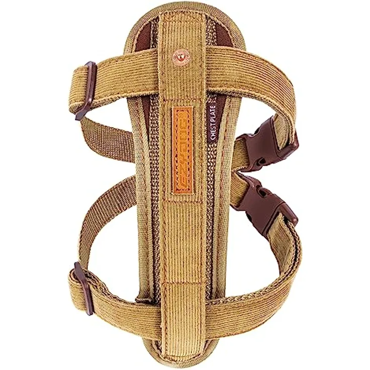 EzyDog Harness Corduroy XS, Gurt mit Fleece-Polsterung, verstellbar für Hunde 3-6 kg, 29-48 cm