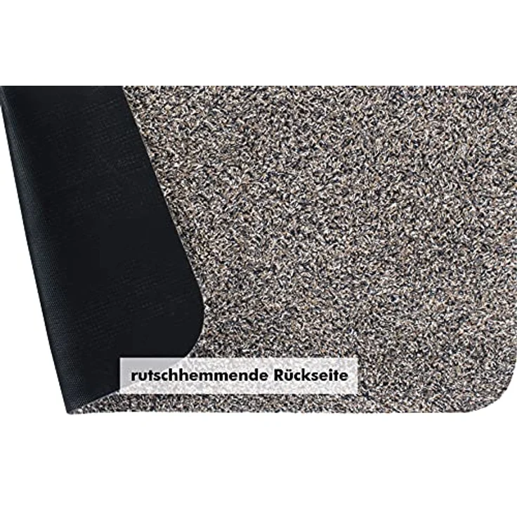 andiamo Fußmatte Samson - Schmutzfangmatte aus Baumwolle für den Hauseingang - einsetzbar als Fußmatte innen, Fußabtreter im überdachten Außenbereich oder als Haustiermatte 40 x 60 cm Granit – Bild 4