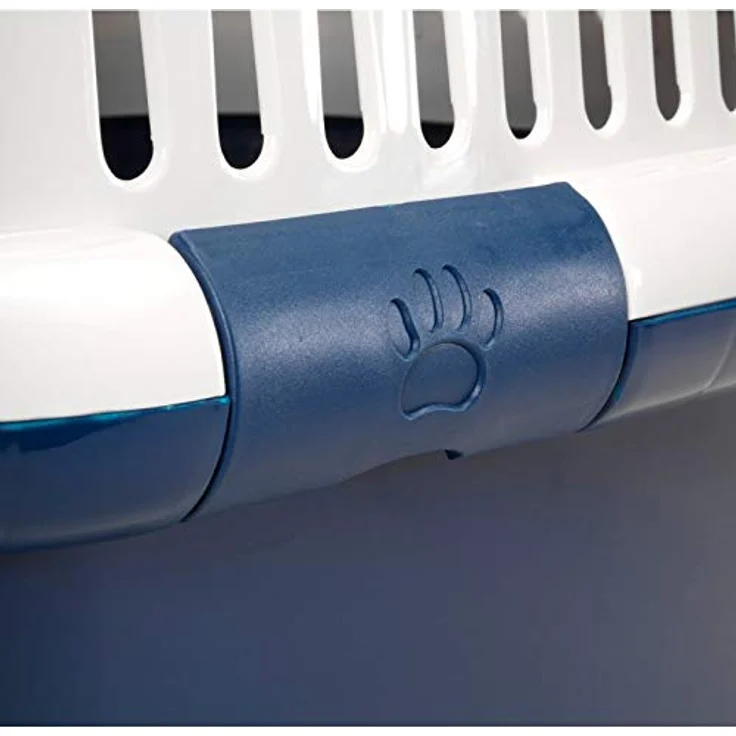 Europet-Bernina Tiertransportbox Transportkäfig Adventurer 50 Basic Edition navy für Katzen - Kunststoff, Metalltür, Wasserschale – Bild 3