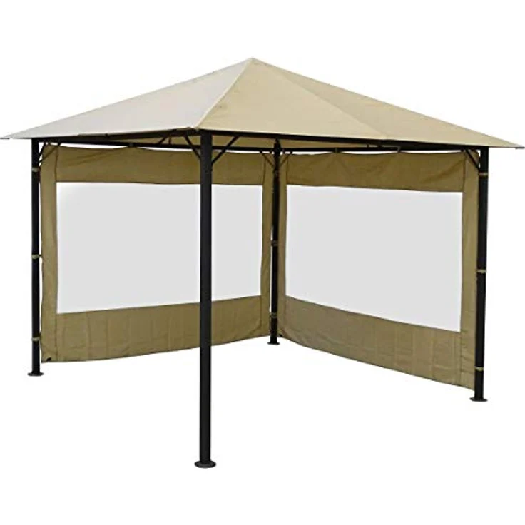 Quick Star Pavillonseitenteil Set, 2 Seitenteile 250x190 cm mit transluzentem Fenster, Sand – Bild 7
