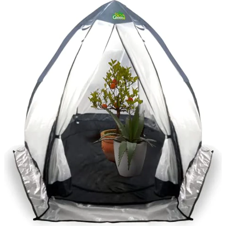 Bio Green Überwinterungszelt/Foliengewächshaus Tropical Island Breeze L | hochwertige RainExo-Folie | 2 große Belüftungsöffnungen | 200 x 240 cm, grün – Bild 1