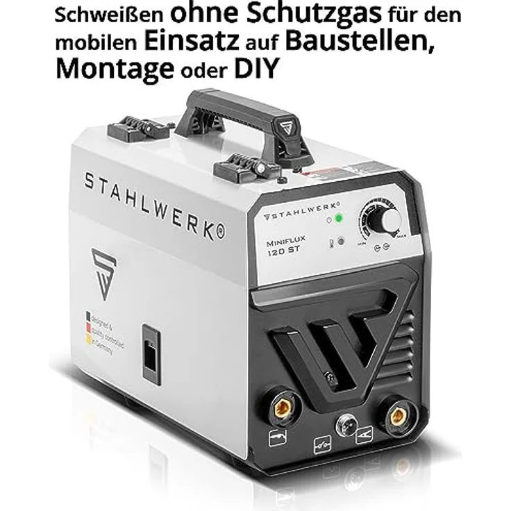 STAHLWERK Fülldrahtschweißgerät Mini FLUX 120 ST, 20 - 120 A, Vollausstattung, synergischer Drahtvorschub, ARC, MMA-Funktion - Preisvergleich – Bild 5