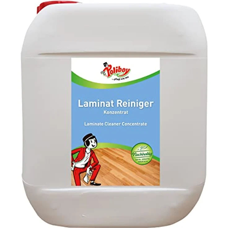 Poliboy - Laminat Pflege - Konzentrat mit Orangenöl - auch für Kork und Linoleum - Bodenreinigung - 5 Liter - Made in Germany