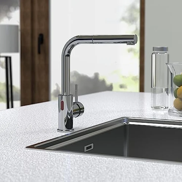 Schütte Spültischarmatur VITAL, Infrarottechnologie mit Cold-Start-Funktion, 360° schwenkbar, Eco-Click-Funktion, ausziehbarer Brauseschlauch – Bild 8