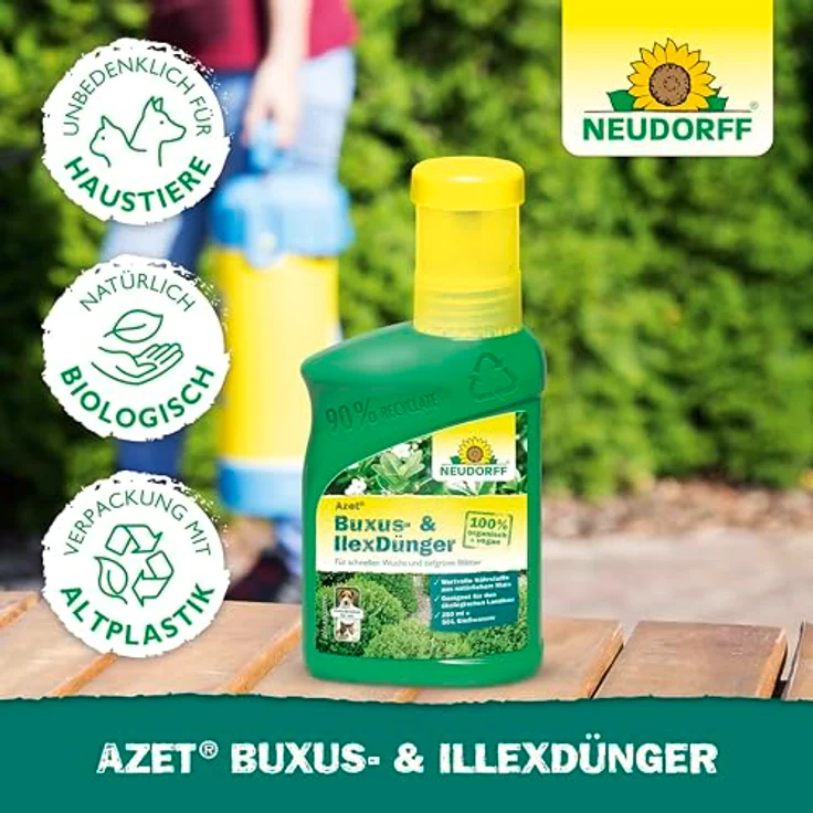 Neudorff Azet Buxus- & IlexDünger, 100% natürlicher Bio Flüssigdünger für gesundes Wachstum und kräftig grüne Immergrüne, 250 ml – Bild 5