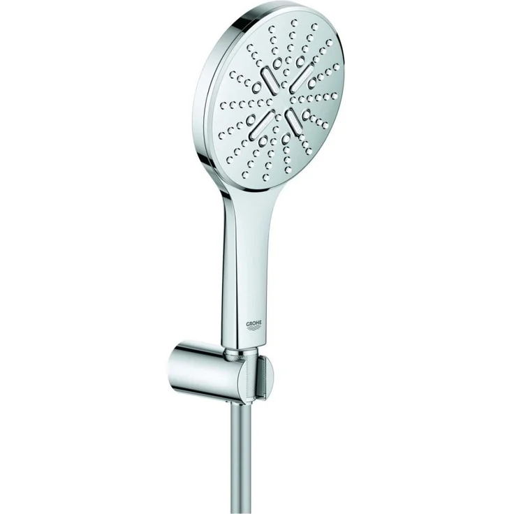 Grohe Rainshower Handbrause 26581000, mit Durchflussbegrenzer 9,5 l/min, StarLight Oberfläche – Bild 1