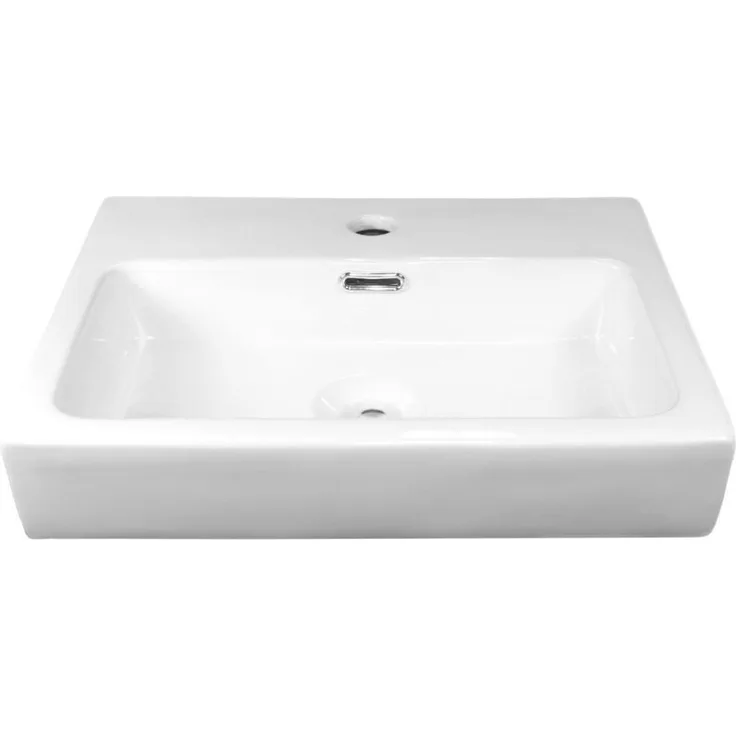 NEG Waschbecken NEG Hänge-Waschbecken Uno66H (eckig) (66H), Design Hänge-Waschbecken mit Nano-Beschichtung, weiß