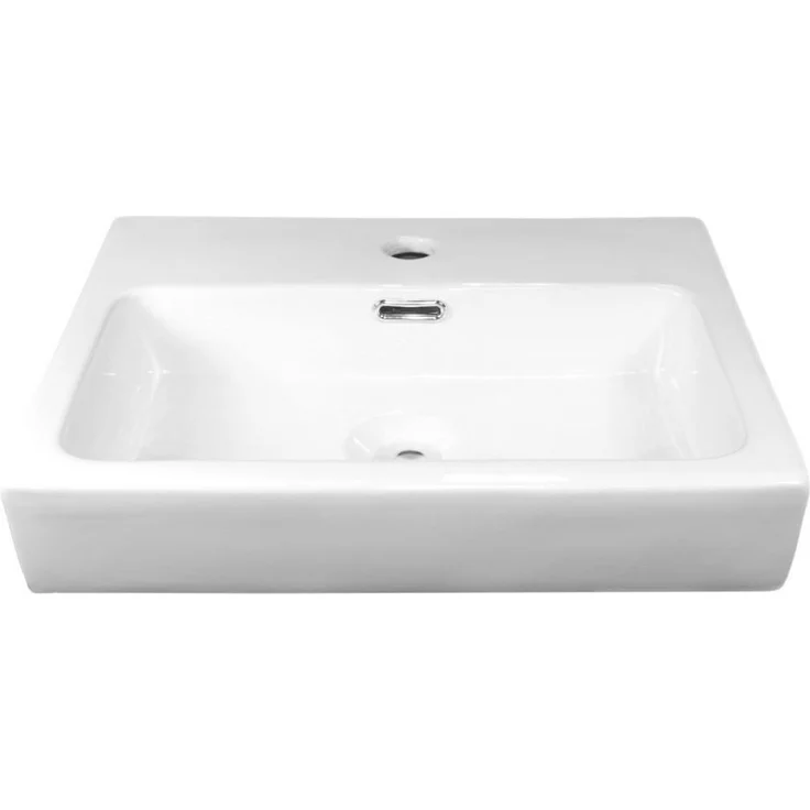NEG Waschbecken NEG Hänge-Waschbecken Uno66H (eckig) (66H), Design Hänge-Waschbecken mit Nano-Beschichtung, weiß – Bild 1