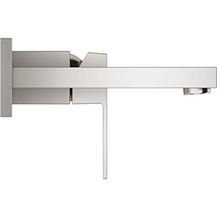 GROHE Eurocube 2-Loch-Waschtischbatterie, Wandmontage mit Fertigmontageset, Ausladung 171 mm, supersteel – Bild 3