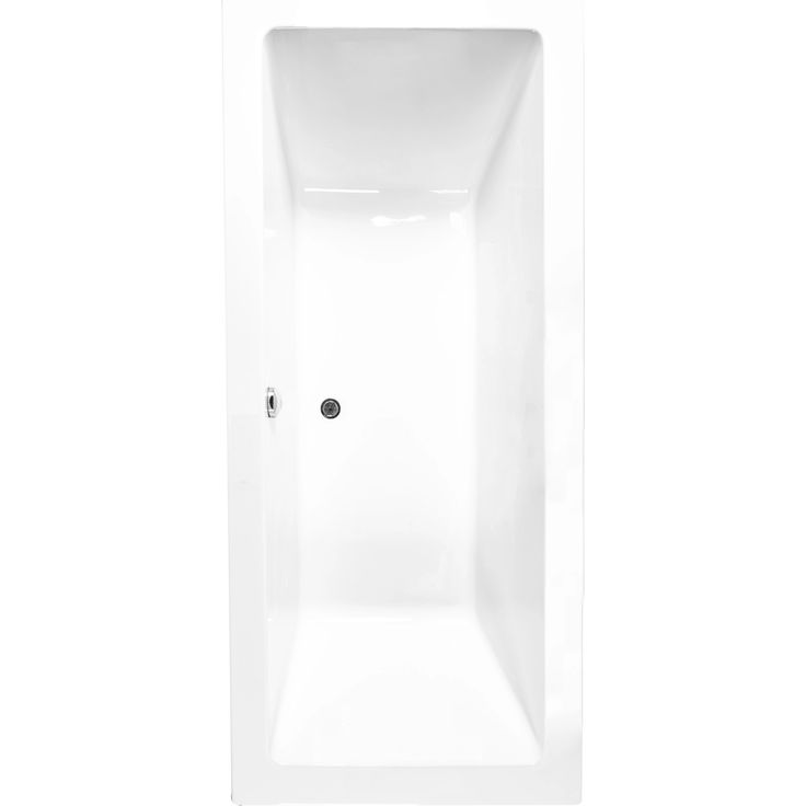 BASERA Badewanne Naxos Rechteckig 140 x 75 cm, Raumsparwanne für 2 Personen aus Sanitäracryl mit komfortablen Rückenschrägen und langlebiger Oberfläche
