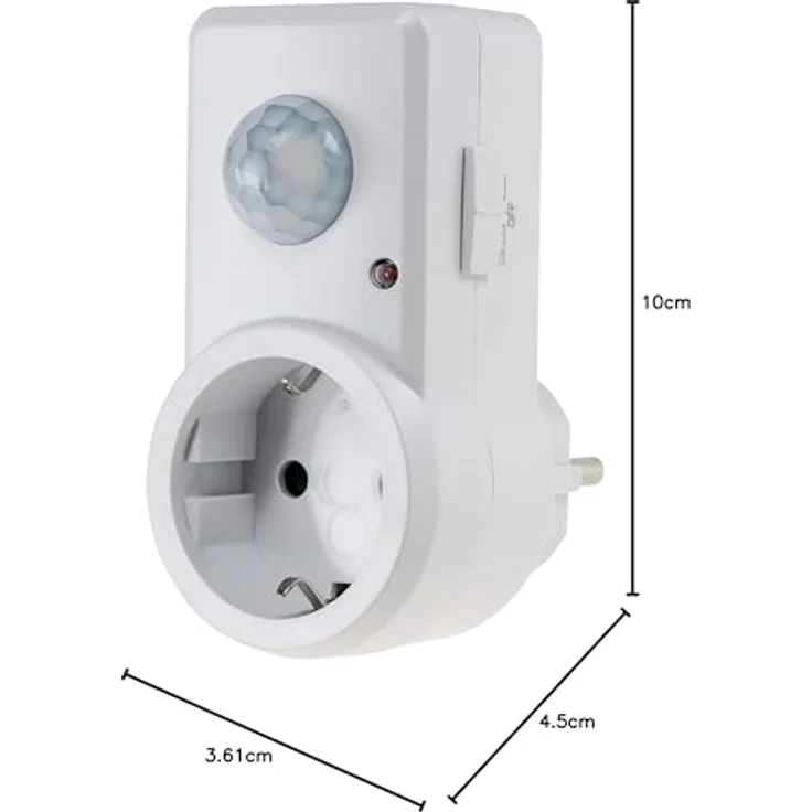 Chilitec Zwischenstecker mit Bewegungsmelder 230V Steckdose weiß – Bild 9