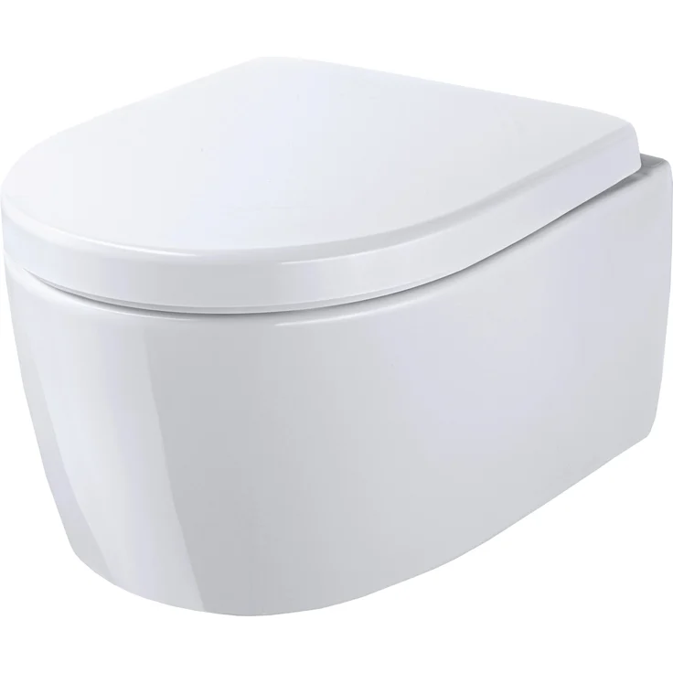 Geberit iCon Tiefspül Wand-WC, spülrandlos verkürzt mit WC-Sitz in Weiß ...