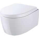 Geberit iCon Tiefspül Wand-WC, spülrandlos verkürzt mit WC-Sitz in Weiß und Schallschutz-Set