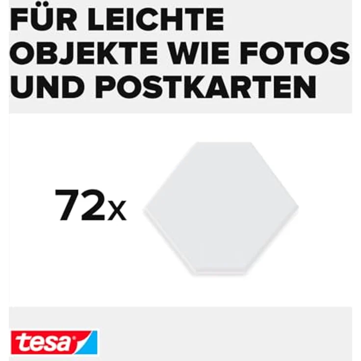 tesa Tack doppelseitige Klebepads, transparent, 72 Pads - Preisvergleich – Bild 3