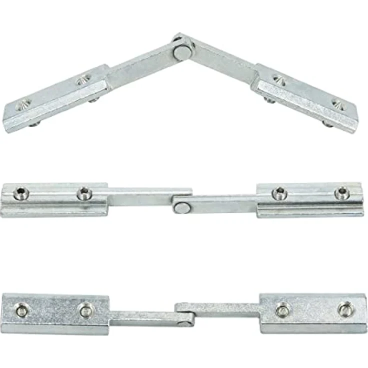 SCHMIDT systemprofile 10x Gelenkverbinder Nut 8 Stahl Drehverbinder mit Madenschrauben Profil-Verbinder Aluprofil-Zubehör – Bild 2