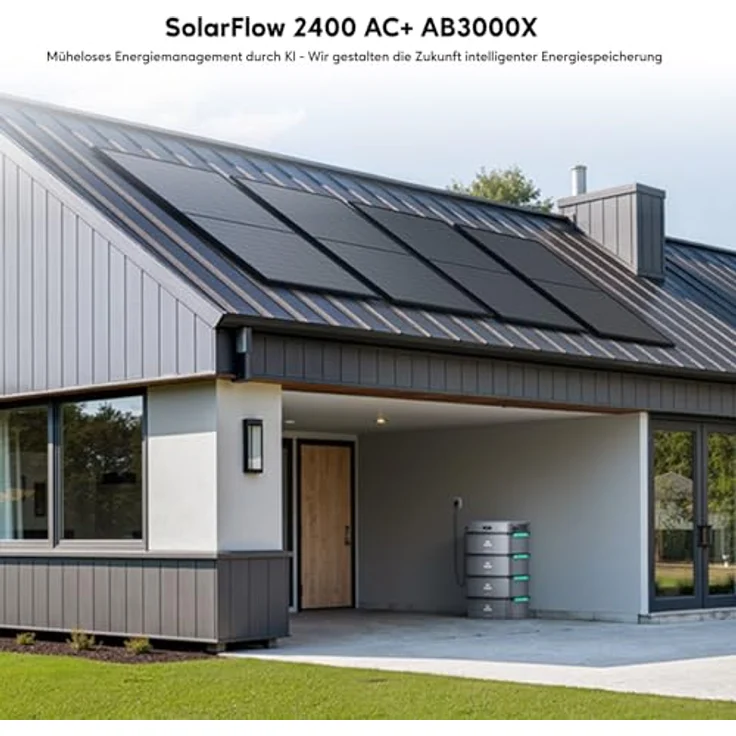 Zendure SolarFlow 2400 AC, KI-gekoppeltes Energiemanagement-System mit 2400W Eingang und 2400W Ausgang, inkl. 2,88kWh AB3000X Batterie und max. 17,28kWh erweiterbarer Kapazität, mit Shelly Pro 3EM – Bild 2