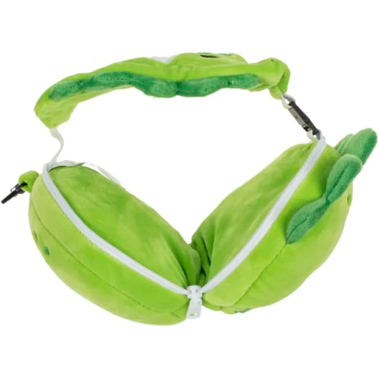 BEMIRO Tierkuscheltier Kissen mit Dinosaurier Schlafmaske - ca. 17 cm, grün – Bild 6