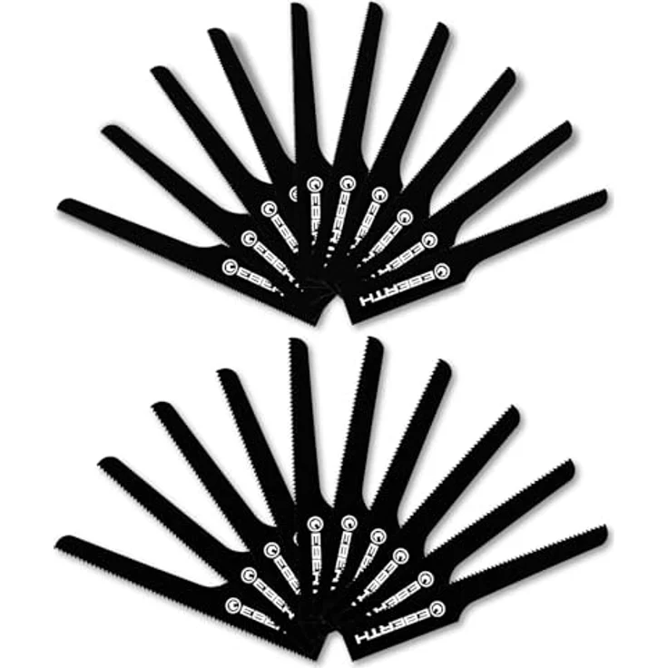 EBERTH 10x T18 + 10x T24 Stichsägeblätter, 95 mm Länge, Ersatzteile für IW8-P38, 18 und 24 Zähne pro Zoll, für präzise Schnitte in Stahl, Aluminium und Kunststoffen – Bild 1
