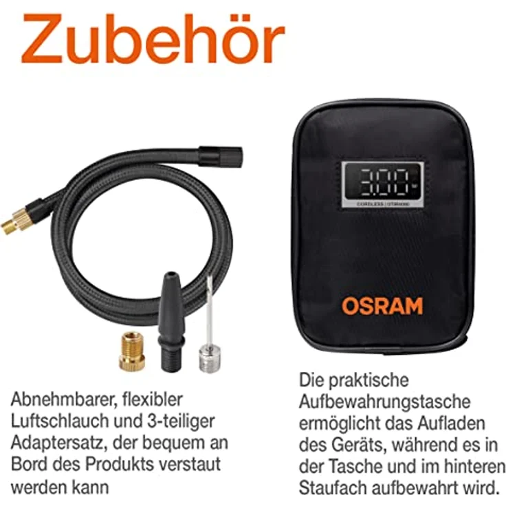OSRAM TYREinflate 4000, Kabelloser Reifenfüller mit Li-Ion-Akku, LED-Beleuchtung – Bild 5