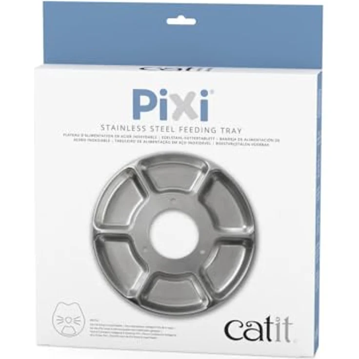 Catit PIXI Tablett aus Edelstahl für Futternapf, Spülmaschinenfest, 6 Portionen – Bild 2