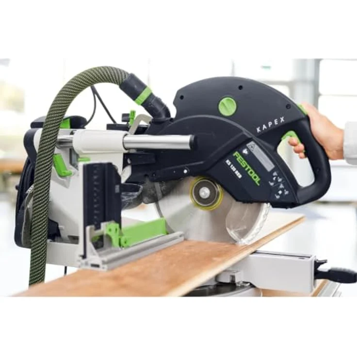 Festool AS-KS 120-R/L Multifunktionsanschlag, Zubehör für Kappsäge KS 120 / KS 88 mit Niederhalterm Funktion und höhenverstellbarem Aluprofil – Bild 5