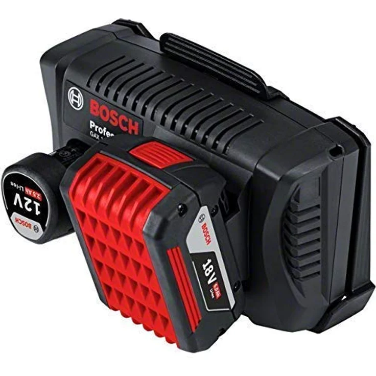 Bosch Professional 18V System Ladegerät GAX 18V-30 (je eine Ladebuchse für 12V & 18V Akku, USB Ladebuchse, Wandstativhalterung, im Karton) – Bild 4