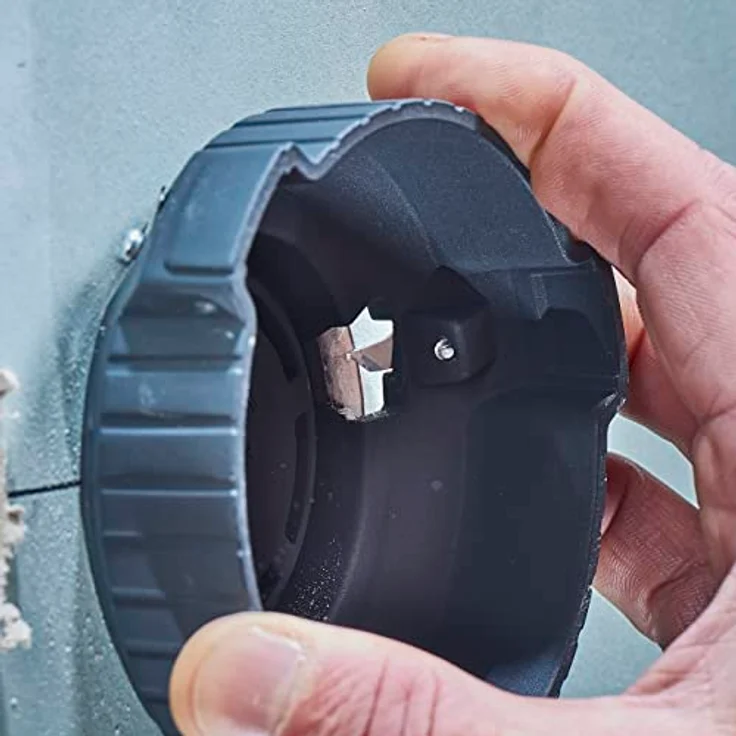 wolfcraft Lochrandsenker für Gipskarton, Ø 68 mm I 5892000 I Für die bündige Installation von Hohlwanddosen – Bild 4