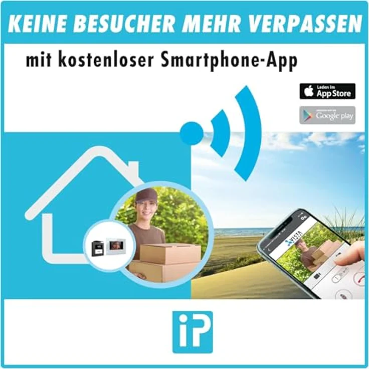 m-e modern-electronics VDV 20206 S Video-Türsprechanlage, Weiß/Anthrazit mit hochauflösendem Farbdisplay und Nachtsichtfunktion – Bild 6