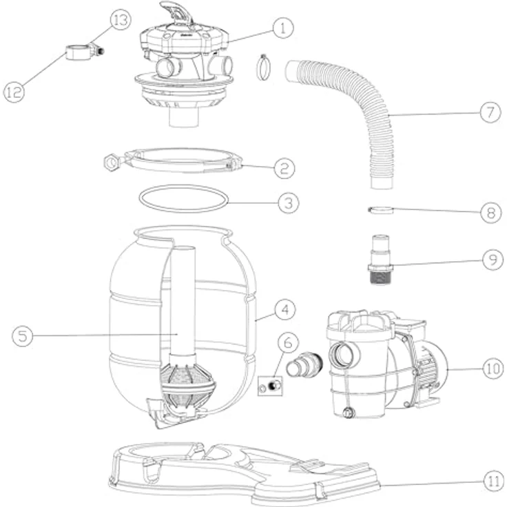 Ersatzteil: Ersatzfilterkopf für Sandfilter Filteranlage Sandfilteranlage Poolfilter Schwimmbadpupe – Bild 6