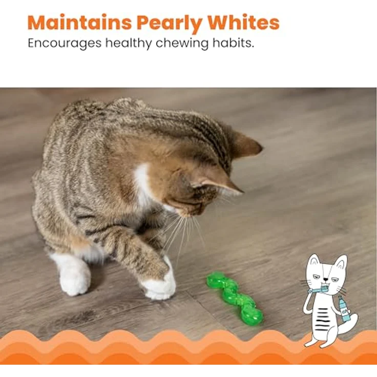 Catstages Petstages 329 Orkakat Wiggle Worm, Kauspielzeug aus flexiblem Material mit echtem Katzenminze-Inhalt, orange, einheitsgröße – Bild 4