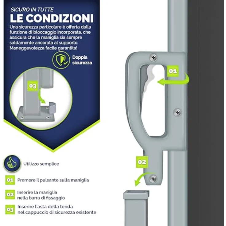 tillvex® Seitenmarkise 160 x 350 cm ausziehbar & Blickdicht in Grau | Sichtschutz & Sonnenschutz aus rostfreiem Stahl - Preisvergleich – Bild 3