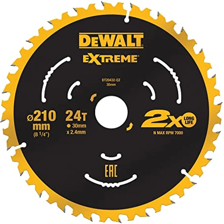 DEWALT DT20432-QZ Kreissägeblatt 210 x 30 x 2.4mm Zähneanzahl: 24 1St.