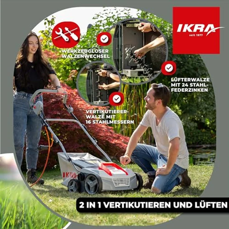 IKRA Elektro-Vertikutierer & Lüfter IEVL 1838 - 1800 W – Bild 3