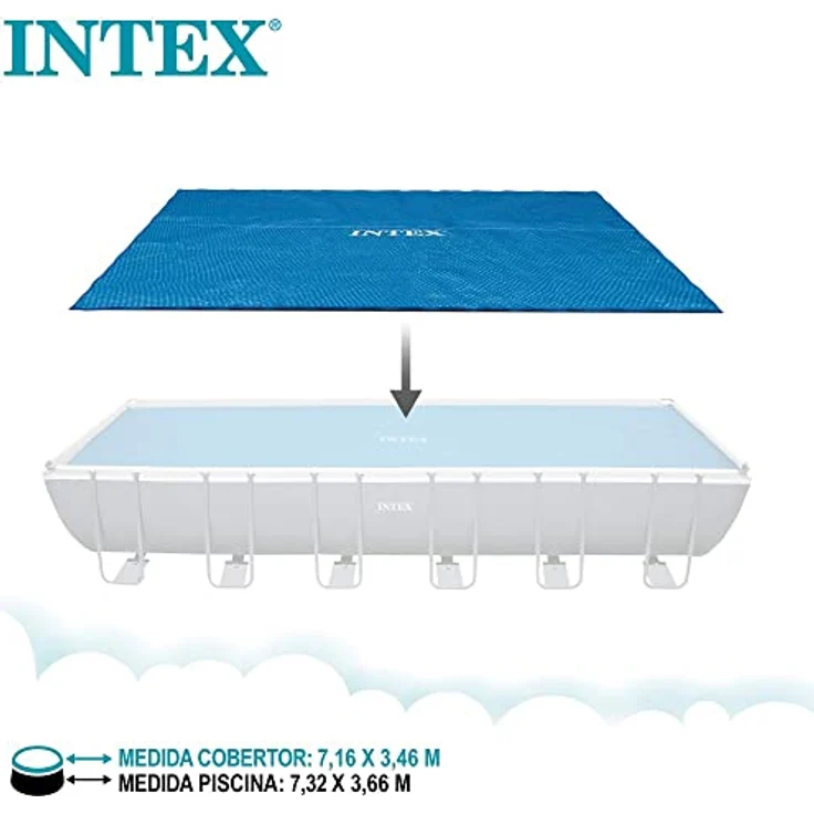 Intex Pool-Solarplane Blau 732x366 cm Polyethylen – Bild 4