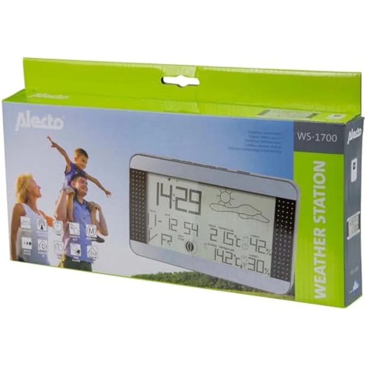 Alecto WS-1700, Wetterstation mit drahtlosem Aussensensor, animierter Wettervorhersage, weiss – Bild 8