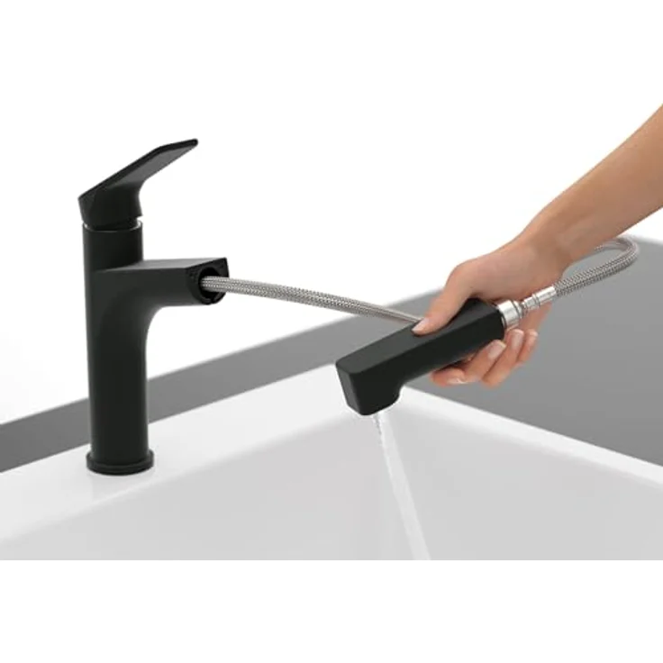 Villeroy & Boch Junis Sky Shower Küchenarmatur, Edelstahl mit Laminar- und Brausestrahl, herausziehbarer Handbrause, pflegeleicht – Bild 5