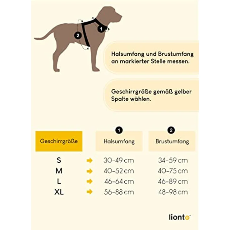 lionto Hundegeschirr gepolstert Anti Zug Geschirr reflektierend Sicherheitsgeschirr verstellbar, Größe S, rot - Preisvergleich – Bild 5